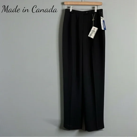 NWT Ingenuity Woman’s High Waisted Lined Black Flowing Dress Pants - Picture 1 of 3